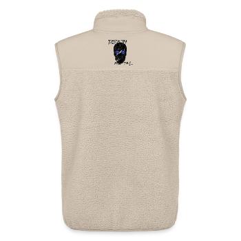 Galaxie Death Metal Totenkopf  - Unisex Sherpaweste von Stanley/Stella - Beige - Hinten - AI Model Male 178 light (178cm)
