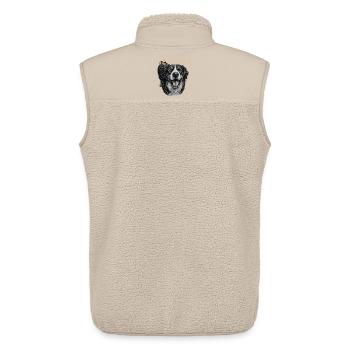 Berner Sennenhund Vintage - Unisex Sherpaweste von Stanley/Stella - Beige - Hinten - AI Model Male 178 light (178cm)