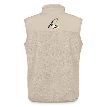 Spanischer Fischer, Papa - Unisex Sherpaweste von Stanley/Stella - Beige - Hinten - AI Model Male 178 light (178cm)