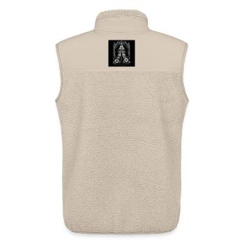 Alchemical Hands in Prayer and Mystical Eye - Unisex Sherpa Gilet by Stanley/Stella - beige - Back - AI Model Male 178 light (178cm)
