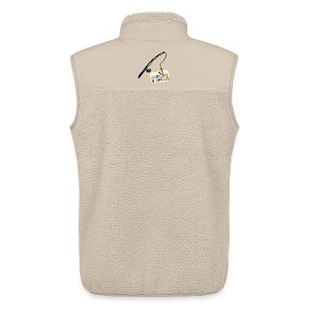 Kindergartenkind Kindergarten Angeln - Unisex Sherpaweste von Stanley/Stella - Beige - Hinten - AI Model Male 178 light (178cm)