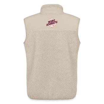 Brain Neurodiversity - Unisex Sherpa Gilet by Stanley/Stella - beige - Back - AI Model Male 178 light (178cm)