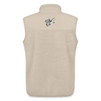 Schulkind Angeln Elefanten - Unisex Sherpaweste von Stanley/Stella - Beige - Hinten - AI Model Male 178 light (178cm)