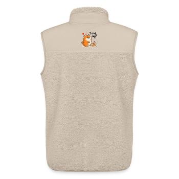 Treat Day! - Unisex Sherpa Gilet by Stanley/Stella - beige - Back - AI Model Male 178 light (178cm)