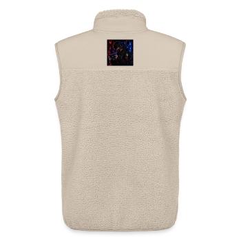 Neon Street Gamer in Anime Style - Unisex Sherpa Gilet by Stanley/Stella - beige - Back - AI Model Male 178 light (178cm)