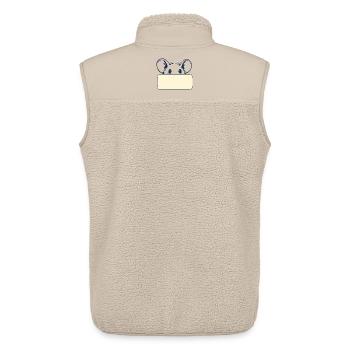 Name tag mouse - Unisex Sherpa Gilet by Stanley/Stella - beige - Back - AI Model Male 178 light (178cm)
