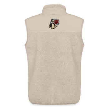 Night Shift Coffee – Barista Skeleton Night Shift - Unisex Sherpa Gilet by Stanley/Stella - beige - Back - AI Model Male 178 light (178cm)