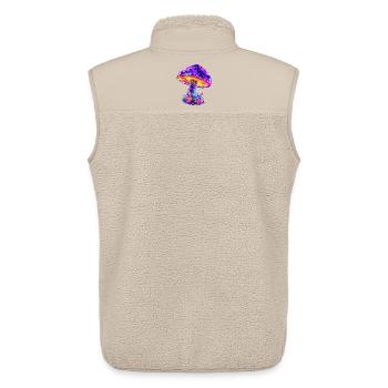 Crystal Geometric Mashroom - Unisex Sherpa Gilet by Stanley/Stella - beige - Back - AI Model Male 178 light (178cm)
