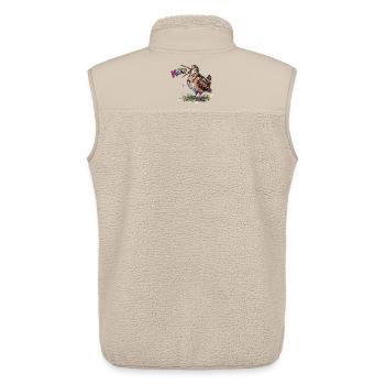 Colorful Woodcock Meep Bird Comic Design - Unisex Sherpa Gilet by Stanley/Stella - beige - Back - AI Model Male 178 light (178cm)