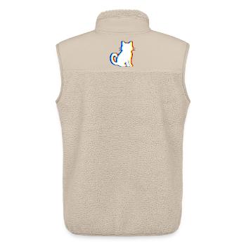 EDM Cat - Electronic Dance Music - Unisex Sherpa Gilet by Stanley/Stella - beige - Back - AI Model Male 178 light (178cm)