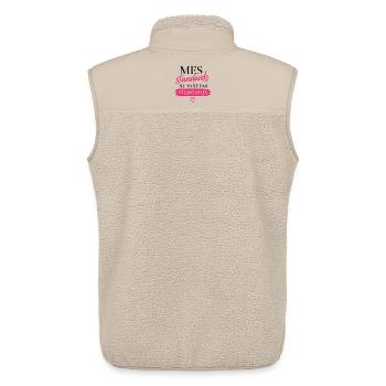 Mes standards ne sont pas négociables - Veste sans manches sherpa unisexe Stanley/Stella - beige - Dos - AI Model Male 178 light (178cm)