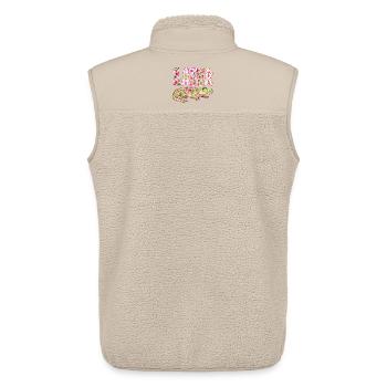 Later Alligator – Cute Tropical Crocodile - Unisex Sherpa Gilet by Stanley/Stella - beige - Back - AI Model Male 178 light (178cm)