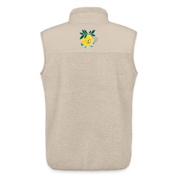 Kids Tennis Lemon - Unisex Sherpa Gilet by Stanley/Stella - beige - Back - AI Model Male 178 light (178cm)