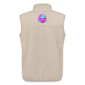 Viel Spaß in der Schule - Unisex Sherpaweste von Stanley/Stella - Beige - Hinten - AI Model Male 178 light (178cm)