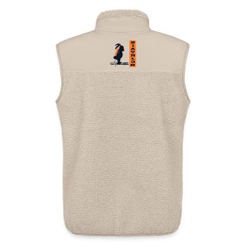 Hase Biathlon - Unisex Sherpaweste von Stanley/Stella - Beige - Hinten - AI Model Male 178 light (178cm)
