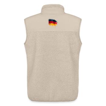 German flag - Unisex Sherpaweste von Stanley/Stella - Beige - Hinten - AI Model Male 178 light (178cm)