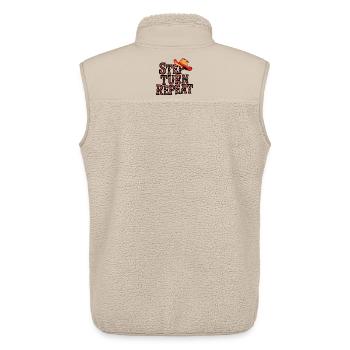 Country Dance - Unisex Sherpaweste von Stanley/Stella - Beige - Hinten - AI Model Male 178 light (178cm)