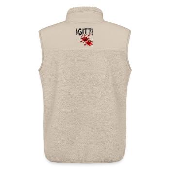 Halloween Blutflecken Igitt - Unisex Sherpaweste von Stanley/Stella - Beige - Hinten - AI Model Male 178 light (178cm)