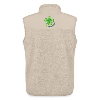 Viel Glück - Glücksbringer - Kleeblatt - Unisex Sherpaweste von Stanley/Stella - Beige - Hinten - AI Model Male 178 light (178cm)