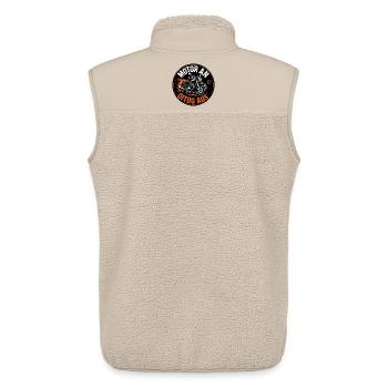 Motor an - Oitog aus, Motor an - Alltag aus - Unisex Sherpaweste von Stanley/Stella - Beige - Hinten - AI Model Male 178 light (178cm)