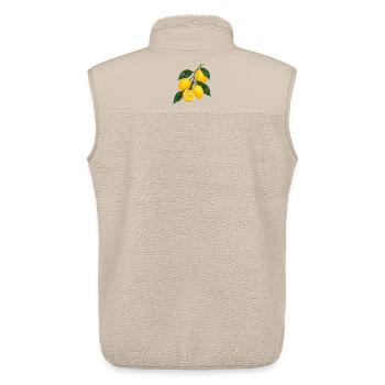 Zitruszweig Gelbe Lemons Motiv - Unisex Sherpaweste von Stanley/Stella - Beige - Hinten - AI Model Male 178 light (178cm)