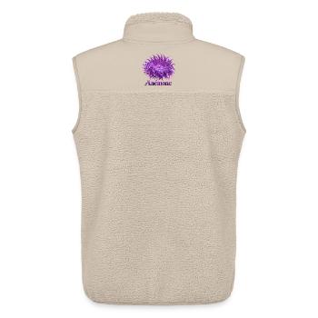 Purpurne Anmona - Unisex Sherpaweste von Stanley/Stella - Beige - Hinten - AI Model Male 178 light (178cm)