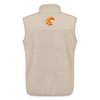 KuschelCroissant Butterfreund - Unisex Sherpaweste von Stanley/Stella - Beige - Hinten - AI Model Male 178 light (178cm)