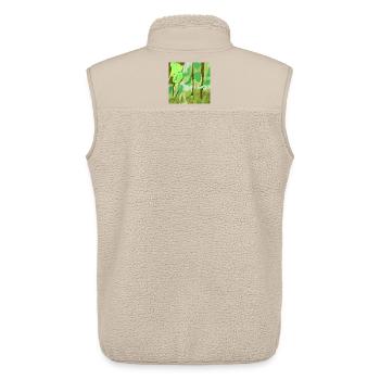 Waldlandschaft in Grüntönen - Unisex Sherpaweste von Stanley/Stella - Beige - Hinten - AI Model Male 178 light (178cm)