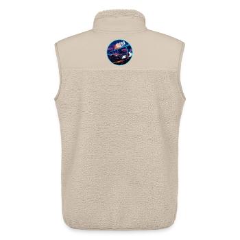 Neon Overdrive Horizon Drift Kleidung - Unisex Sherpaweste von Stanley/Stella - Beige - Hinten - AI Model Male 178 light (178cm)