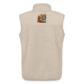 🎁 Weihnachts-Golden Retriever - Unisex Sherpaweste von Stanley/Stella - Beige - Hinten - AI Model Male 178 light (178cm)