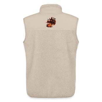 Feuriger Halloween Dämon - Unisex Sherpaweste von Stanley/Stella - Beige - Hinten - AI Model Male 178 light (178cm)