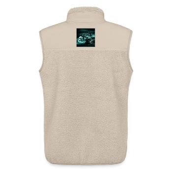 Schädel und Schlange im Schatten - Unisex Sherpaweste von Stanley/Stella - Beige - Hinten - AI Model Male 178 light (178cm)