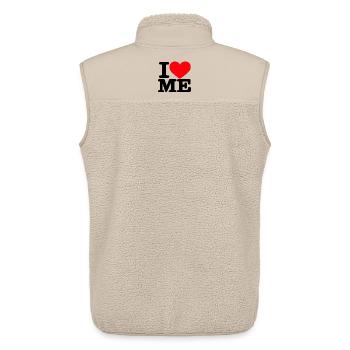 I Love Me – Selbstliebe Statement - Unisex Sherpaweste von Stanley/Stella - Beige - Hinten - AI Model Male 178 light (178cm)