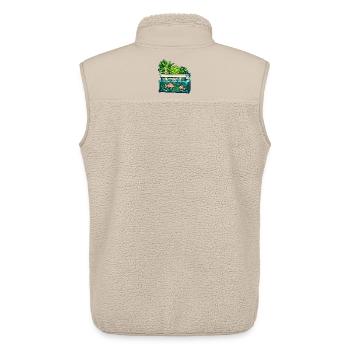 Fische unter einem lebendigen Garten - Unisex Sherpaweste von Stanley/Stella - Beige - Hinten - AI Model Male 178 light (178cm)