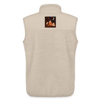 The Cozy Haunting - Unisex Sherpaweste von Stanley/Stella - Beige - Hinten - AI Model Male 178 light (178cm)