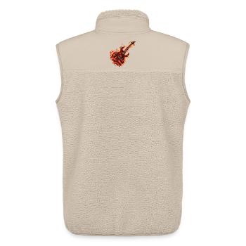 Inferno Dragon Gitarre - Unisex Sherpaweste von Stanley/Stella - Beige - Hinten - AI Model Male 178 light (178cm)