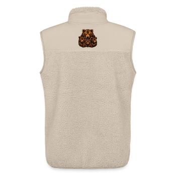 Weibliche Bären und Bärenjungen - Unisex Sherpaweste von Stanley/Stella - Beige - Hinten - AI Model Male 178 light (178cm)