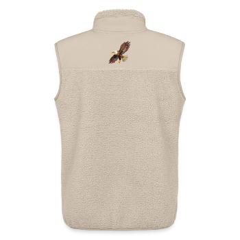 Fliegender Weißkopfseeadler - Unisex Sherpaweste von Stanley/Stella - Beige - Hinten - AI Model Male 178 light (178cm)