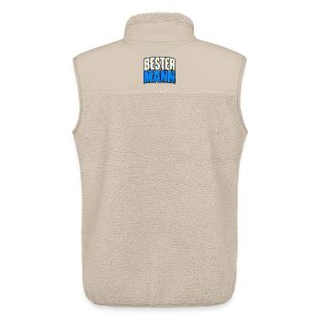 Bester Mann – Lustiger Männer Spruch - Unisex Sherpaweste von Stanley/Stella - Beige - Hinten - AI Model Male 178 light (178cm)