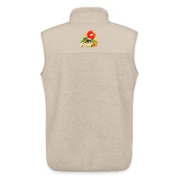 Found It! Schatzfund Abenteuer - Unisex Sherpaweste von Stanley/Stella - Beige - Hinten - AI Model Male 178 light (178cm)