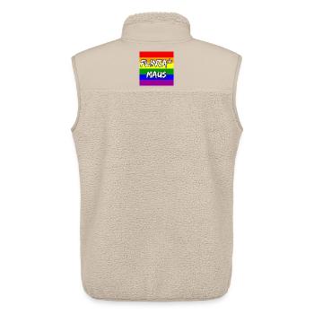 FLINTA MAUS REGENBOGEN PRIDE STATEMENT, CSD - Unisex Sherpaweste von Stanley/Stella - Beige - Hinten - AI Model Male 178 light (178cm)