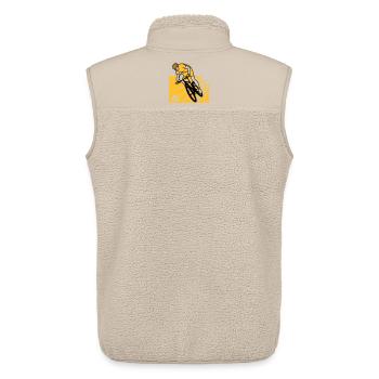 Mountainbike - Unisex Sherpaweste von Stanley/Stella - Beige - Hinten - AI Model Male 178 light (178cm)