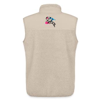 Alte Filmrolle mit Film im Graffiti Stil - Unisex Sherpaweste von Stanley/Stella - Beige - Hinten - AI Model Male 178 light (178cm)