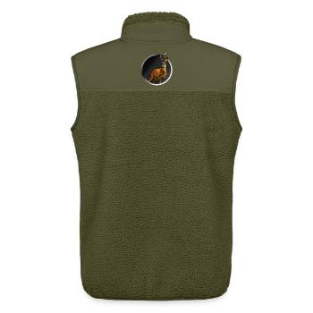 Reh - Unisex Sherpaweste von Stanley/Stella - Khaki - Hinten - AI Model Male 178 light (178cm)