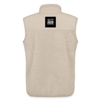 Meine Welt Regieren - Unisex Sherpaweste von Stanley/Stella - Beige - Hinten - AI Model Male 178 light (178cm)