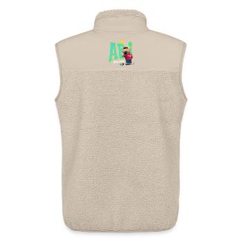 Graffiti Bär Street Hip Kunst Abitur Abi - Unisex Sherpaweste von Stanley/Stella - Beige - Hinten - AI Model Male 178 light (178cm)