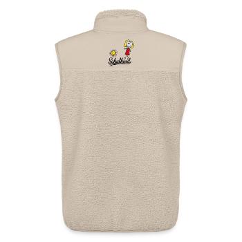 Schulkind 2023 - Unisex Sherpaweste von Stanley/Stella - Beige - Hinten - AI Model Male 178 light (178cm)