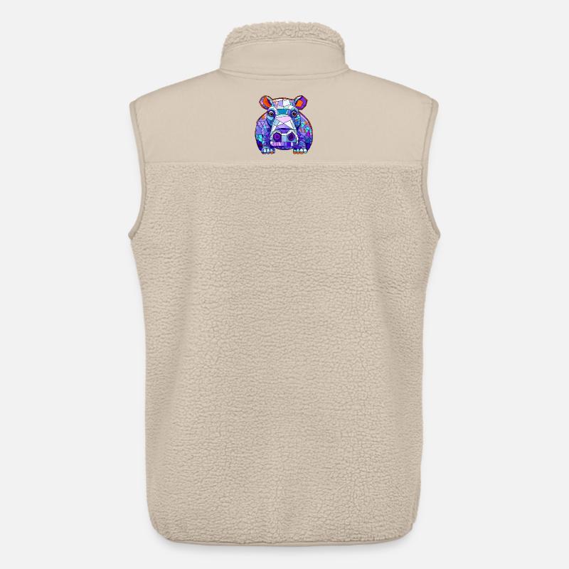 Nilpferd Hippo - Unisex Sherpaweste von Stanley/Stella - Beige