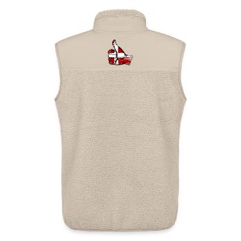 Drapeau du Danemark Symbole de droite - Veste sans manches sherpa unisexe Stanley/Stella - beige - Dos - AI Model Male 178 light (178cm)