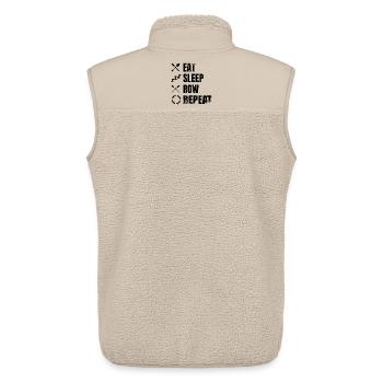 Rowing Procedure - Unisex Sherpa Gilet by Stanley/Stella - beige - Back - AI Model Male 178 light (178cm)